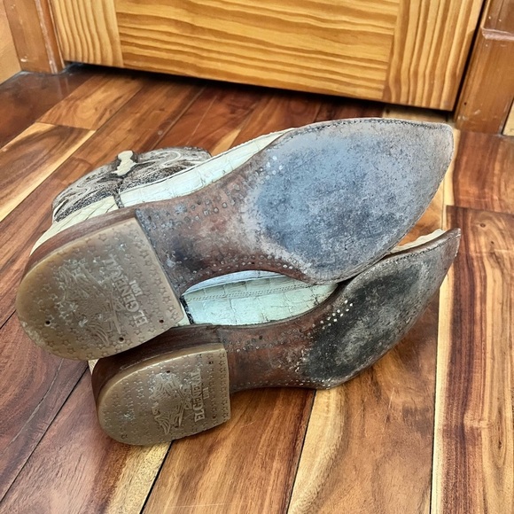 El General 7 RARE Alligator Western Cowboy Boots Pointed Toe - Picture 9 of 10